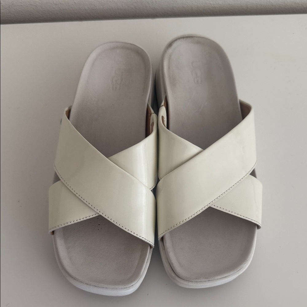 UGG Women's Cream Cross-Band Sandals